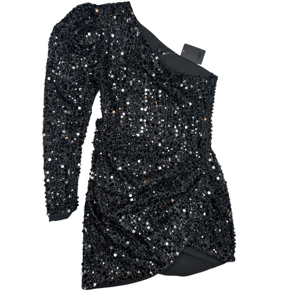 NWT NBD Jacob Mini Dress Black Sequin Size Medium - Picture 4 of 8